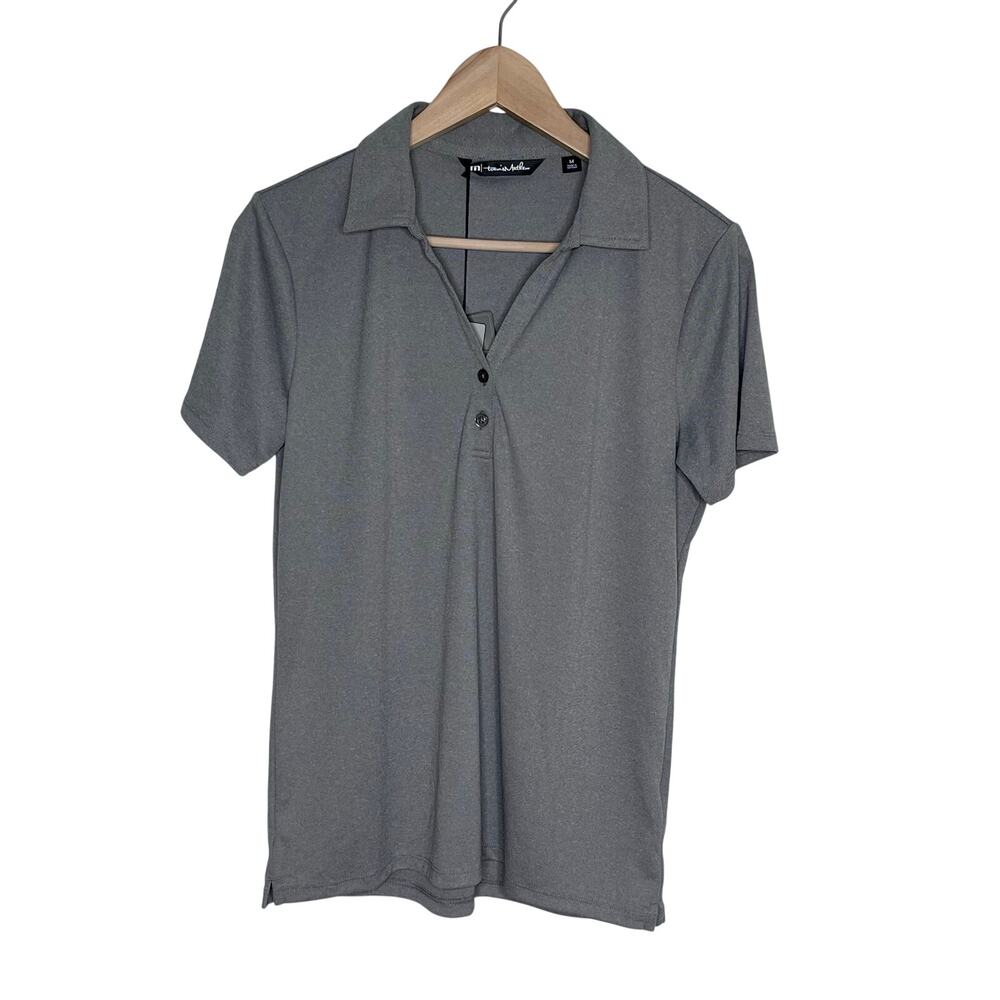 Travis Mathew Men’s Performance Polo Shirt Medium Quiet Shade Grey Heather NWT